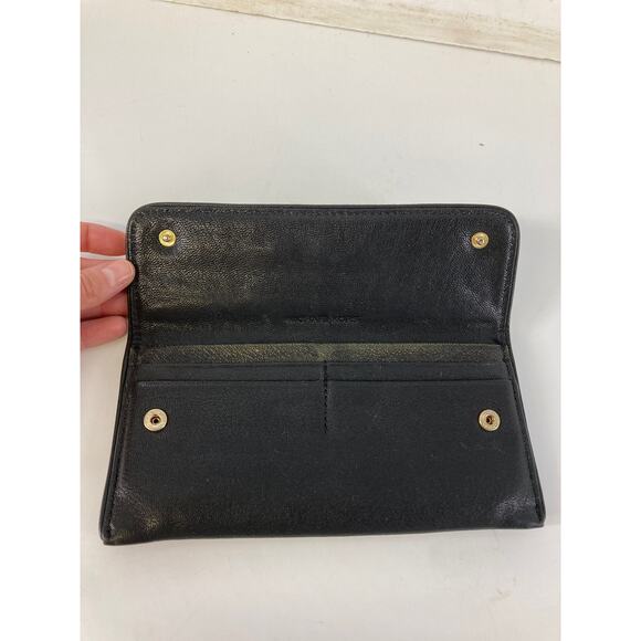 MICHAEL KORS, MEDIUM SIZE BLACK LEATHER WALLET (ASIS) - Picture 6 of 7